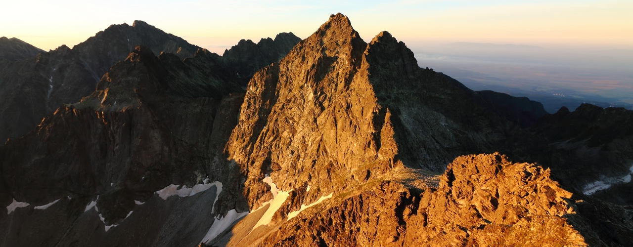 Vysoká from the highest peak of Poland, Rysy